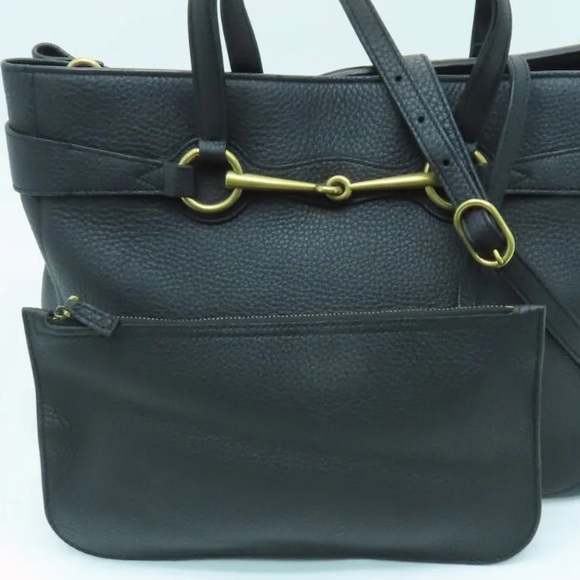 💎✨ LIKE NEW✨💎 3way business Gucci elegant tote crossbody LEATHER grainy - Picture 11 of 13